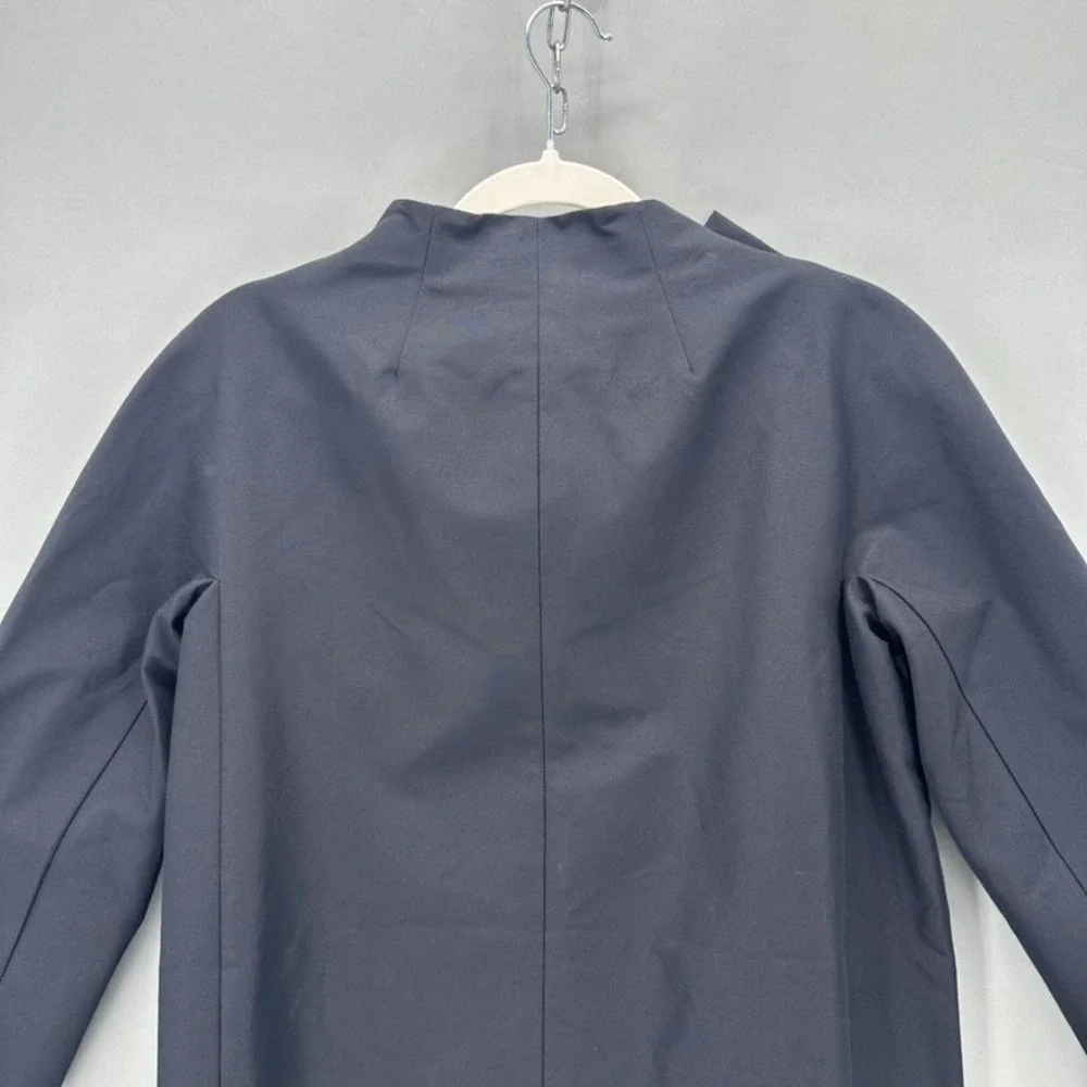 NWT Kate Spade Kendall Swing Coat Black Silk Blend Size S Bow Neck Preppy Dainty